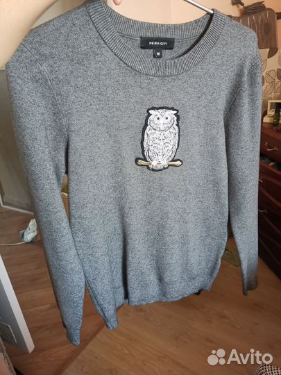 Свитер шерстяной мужской бу