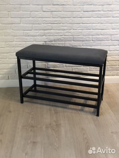 Подставка для обуви с мягким верхом. Обувница