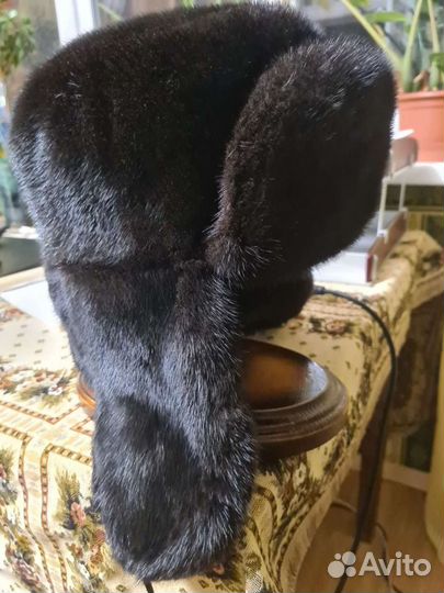 Норковая шапка мужская ушанка