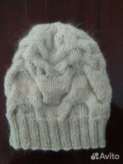 Шапка вязаная из ангоры