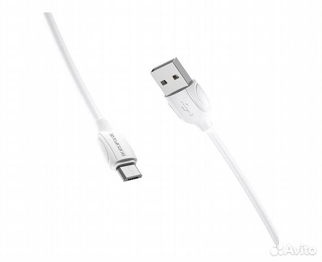 Кабель microusb 1м. Borofone BX19 Benefit, белый