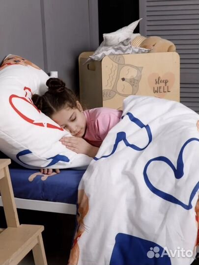 Постельное белье 1.5 спальное детское хлопок