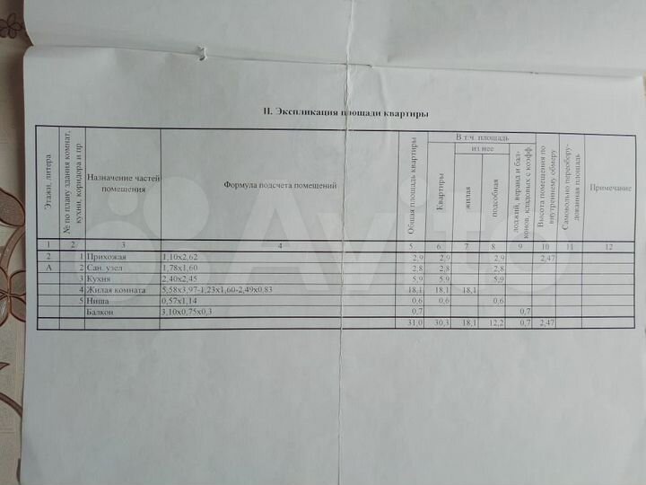 1-к. квартира, 31 м², 2/5 эт.