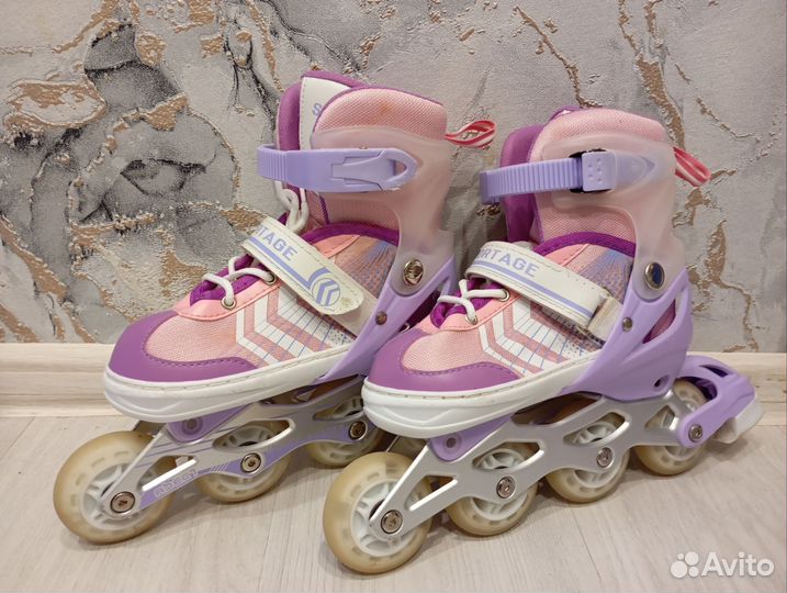 Коньки ролики детские 2 в 1 34-38(м)
