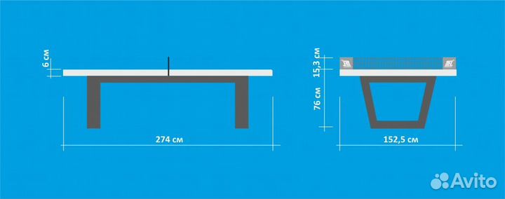 Всепогодный теннисный стол City Strong