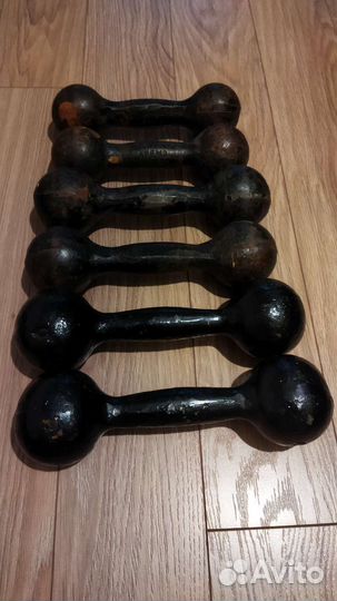 Гантели Советские 2 кг, 2.5 кг, 3кг