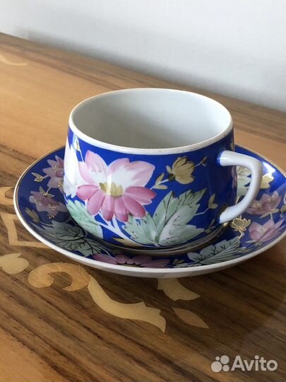 Чайная пара Шиповник Вербилки 1950 г