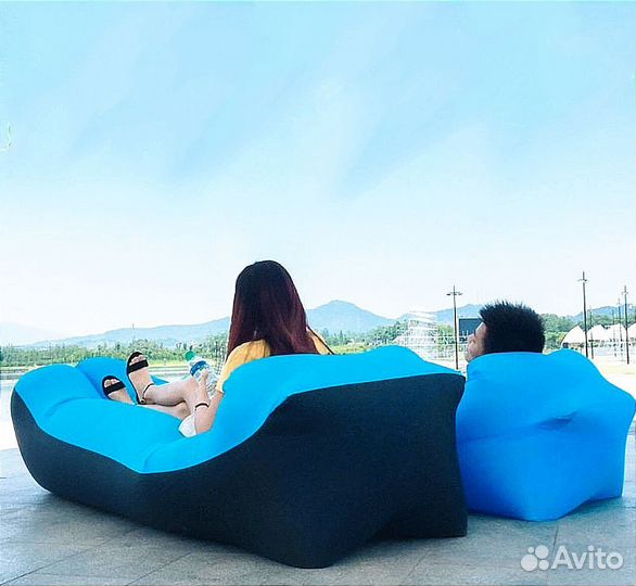 Надувной матрас ламзак диван кресло LUX с подушкой