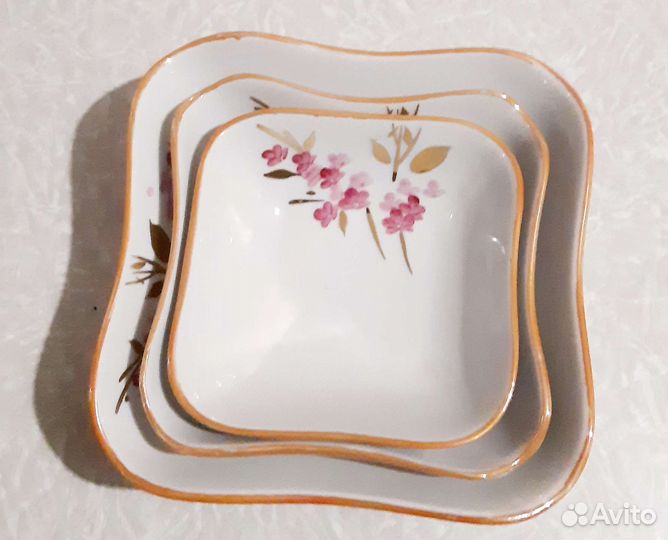 Дулевский набор салатников. Фарфор(новые)