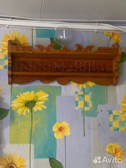 Набор полок кухонных из дерево резные