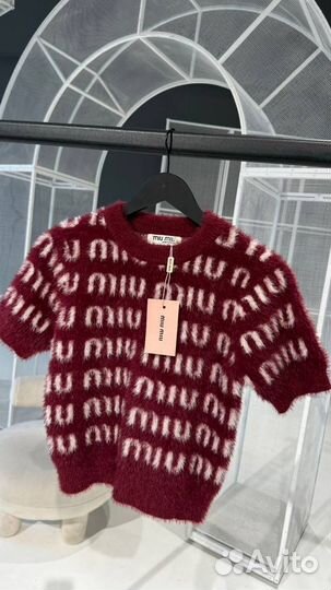 Свитер без рукавов MIU MIU