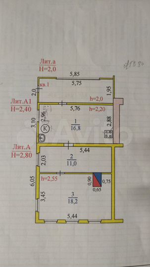 Дом 46 м² на участке 5,7 сот.