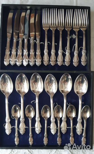 Вилки, ложки, ножи серебряная роза