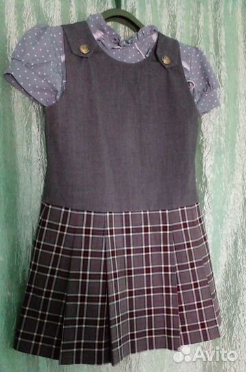 Форма школьная пакетом серая на девочку до 134б.у