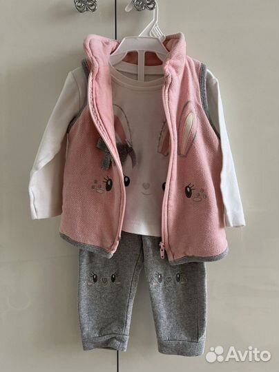 Костюм тройка для девочки, 12-18 мес