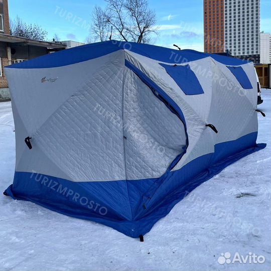 Зимняя палатку куб 200х400 трехслойная