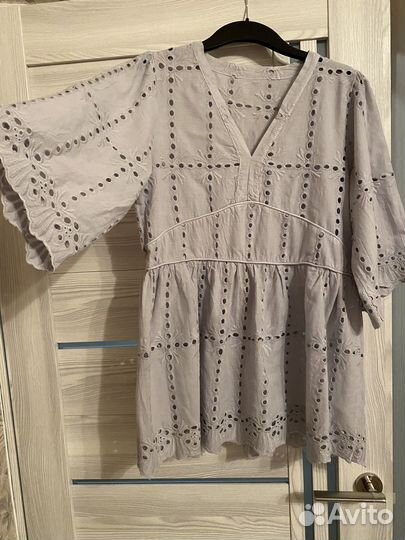 Блуза хлопок шитье 44-46