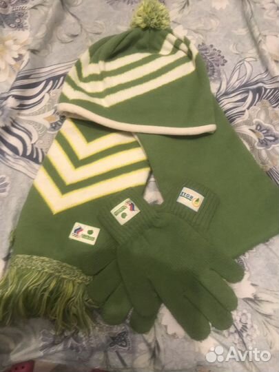 Комплект шапка шарф перчатки/варежки