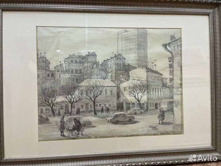 Картина Зуева Т.А «Городской пейзаж», 1978год.70х4