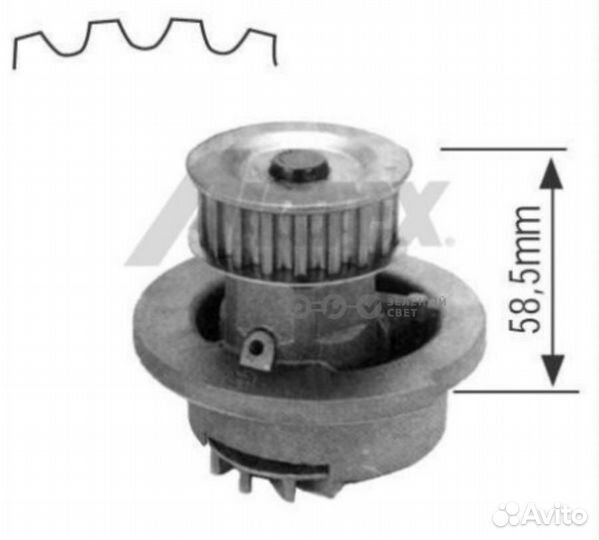 Airtex 1164 Насос водяной opel astra F/G/corsa B