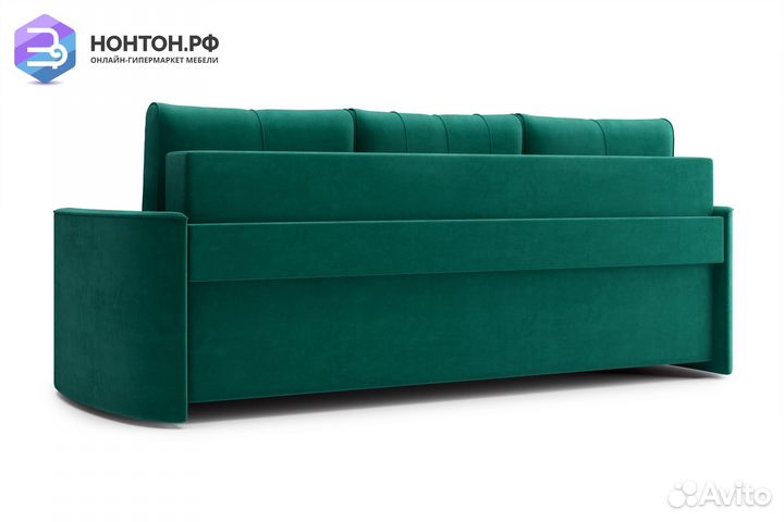 Диван еврокнижка Колибри 3-х местный изумрудный