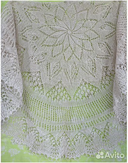 Скатерть ажурная ручной работы и Стриша из льна