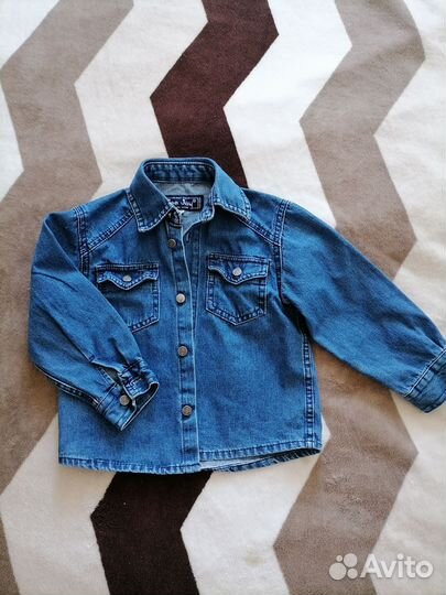 Джинсовая рубашка детская