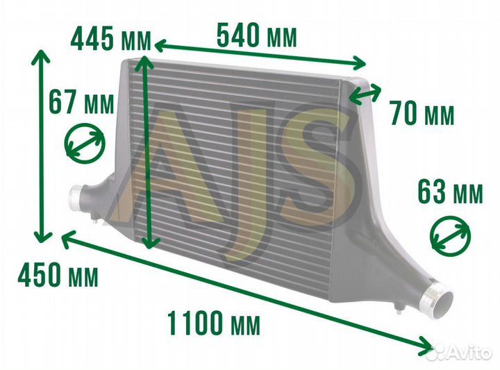 Интеркулер Wg style Audi S4 B9 3.0 TSFi bar-plate