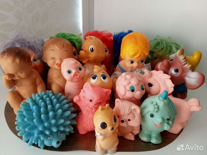 Игрушки резиновые, импортные 19 шт. времён СССР