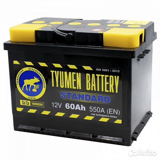 Акб 60Ач Tyumen Battery Standart. Прямая поставка