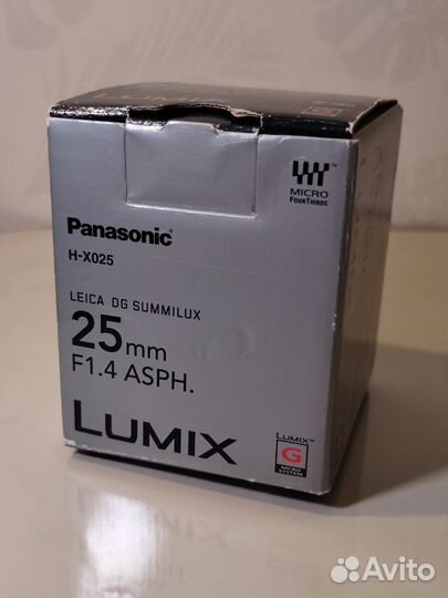 Объектив panasonic 25mm f1.4