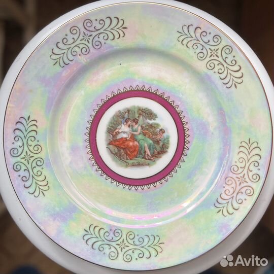 4 тарелки сервис Мадонна гдр