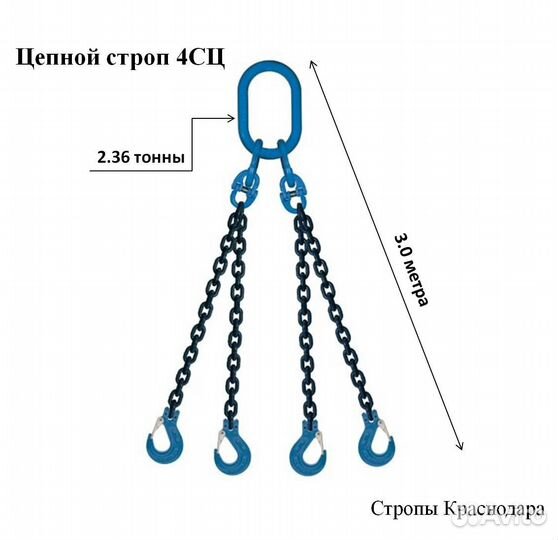 Цепной строп 4сц-2.36/3