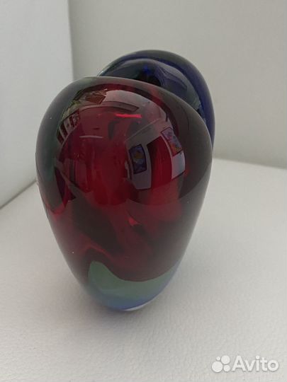 Ваза- сердце винтаж Муранское стекло Италия 1960