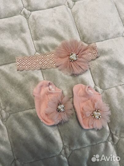 Набор повязка на голову и носочки