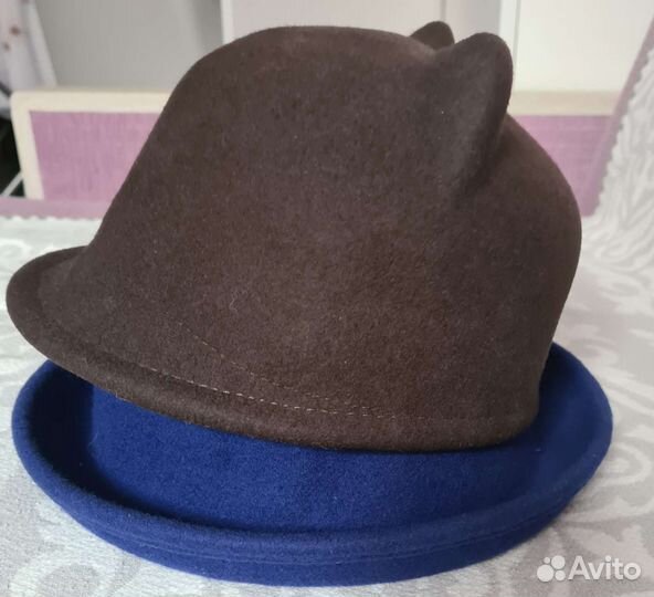 Шляпа фетровая женская с ушками из Кореи