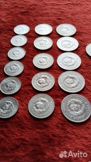 Билоны СССР 10,15,20 копеек. Состояние Блеск
