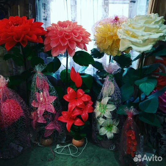 Цветы из изолона светильник