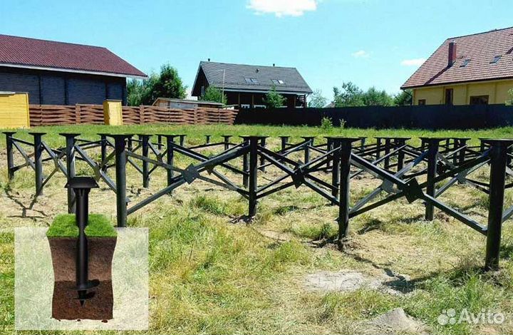 Винтовые сваи, фундамент