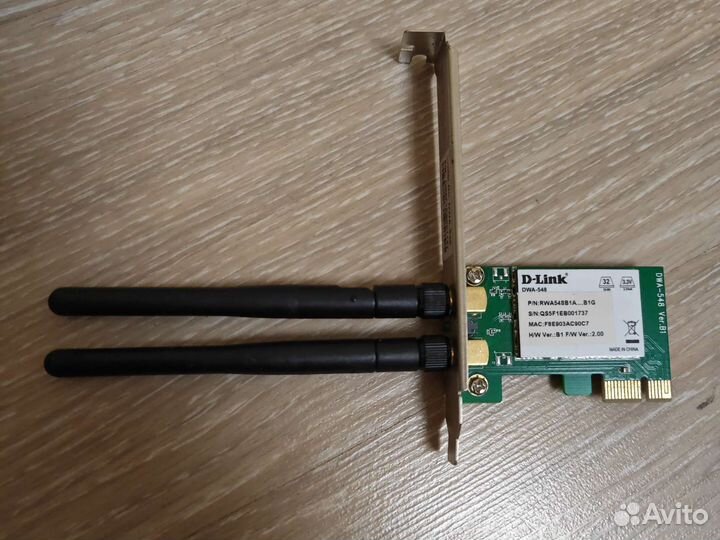 Беспроводной адаптер PCI Express D-Link N300 WiFi