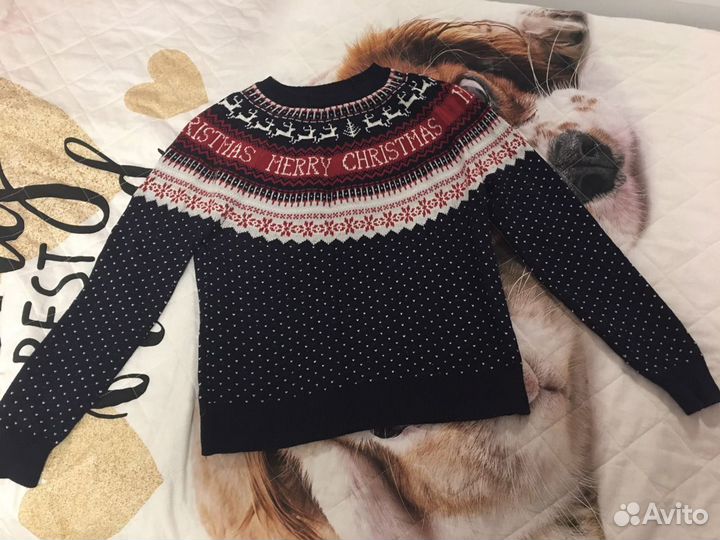 Новогодний свитер H&M logg 42-44
