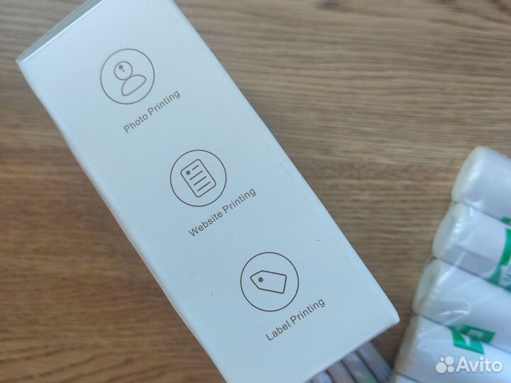 Портативный мини принтер с набором бумаги