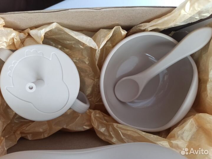 Посуда силиконовая детская новая