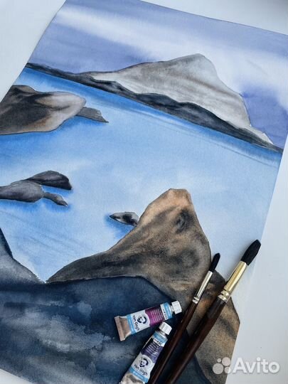 Интерьерная большая картина. Горы