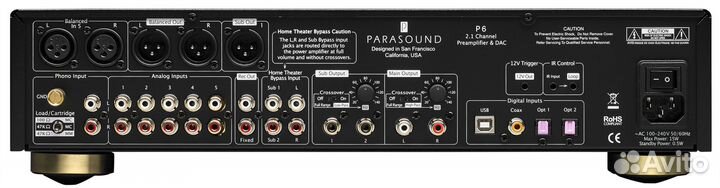 Стерео предварительный усилитель Parasound P6 silv