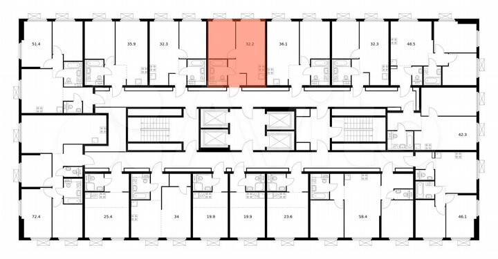 1-к. квартира, 32,3 м², 19/28 эт.