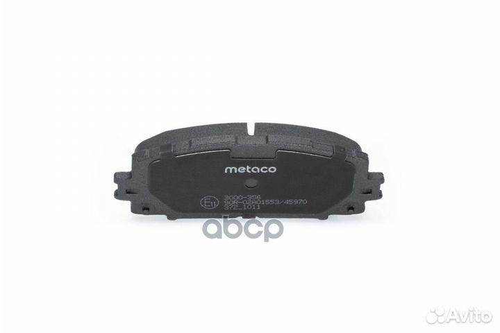 Колодки тормозные передние к-кт '3000-356 metaco