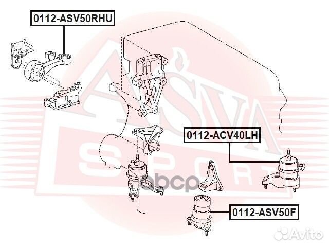 Опора двигателя camry 2AR-FE 2,5 2011 asva