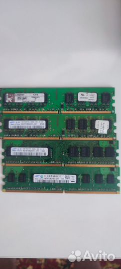 Оперативная память ddr2/ 1gb/800 Kingston, Samsung