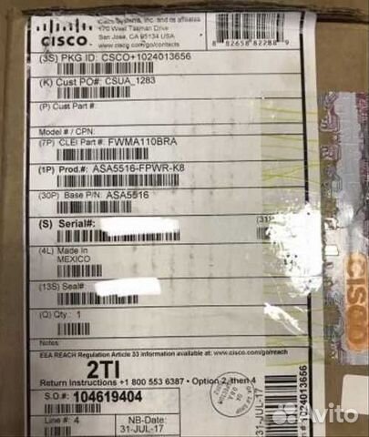 Межсетевой экран Cisco ASA5515-K8-RF